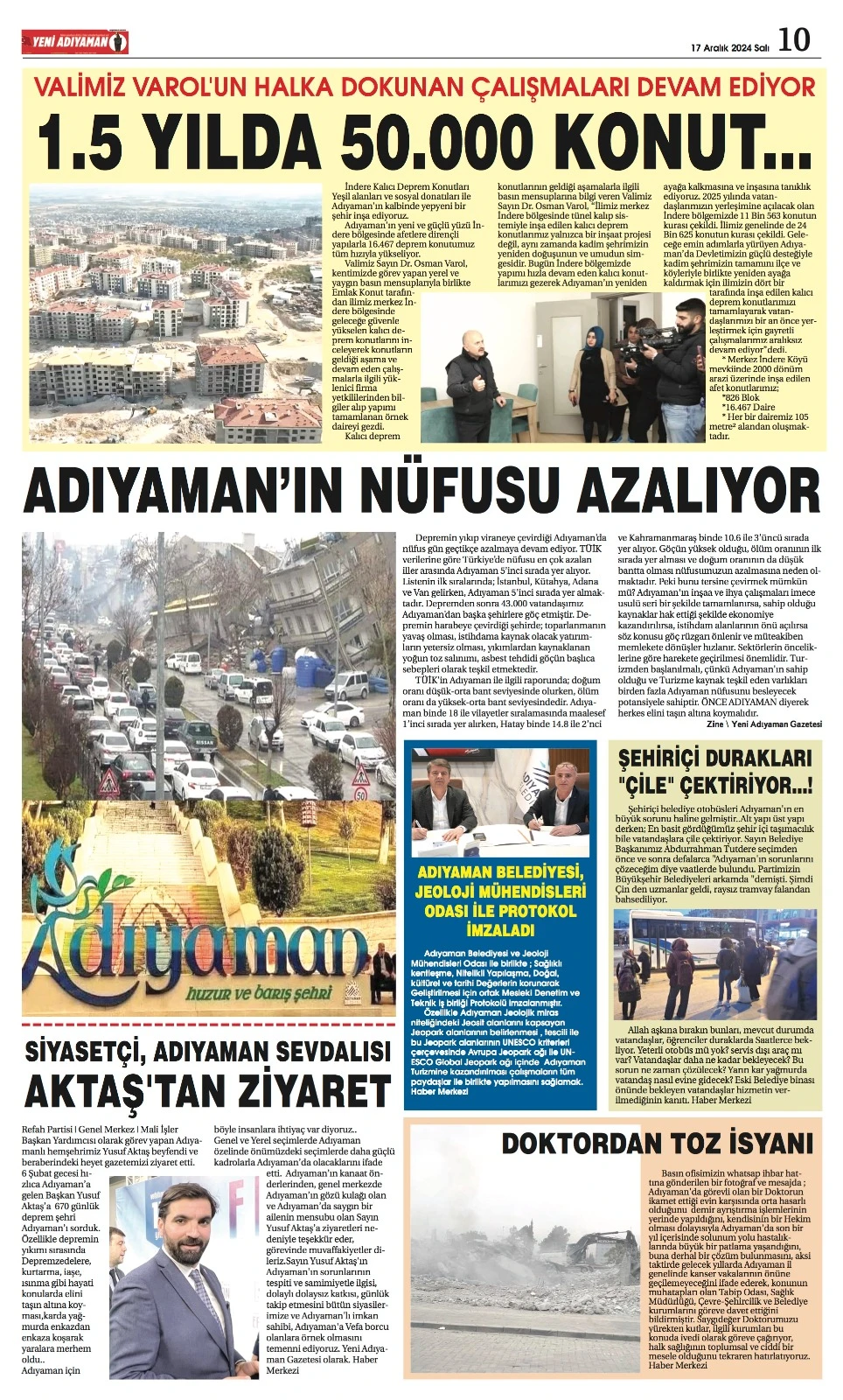 17 Aralık Salı - Yeni Adıyaman Gazetesi