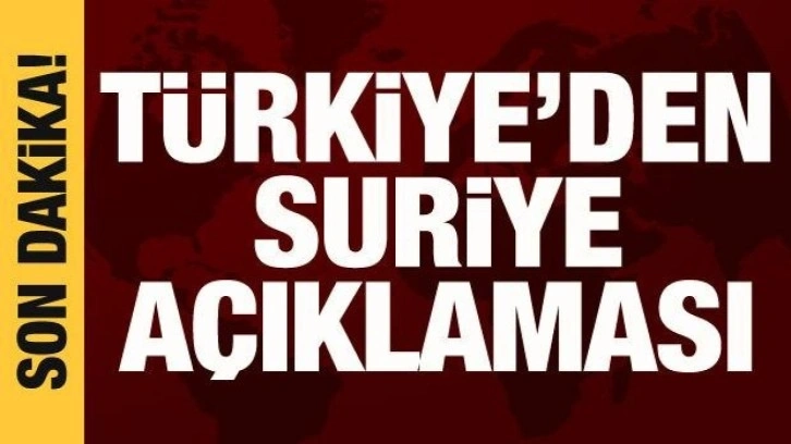 Bakan Çavuşoğlu'ndan Suriye açıklaması