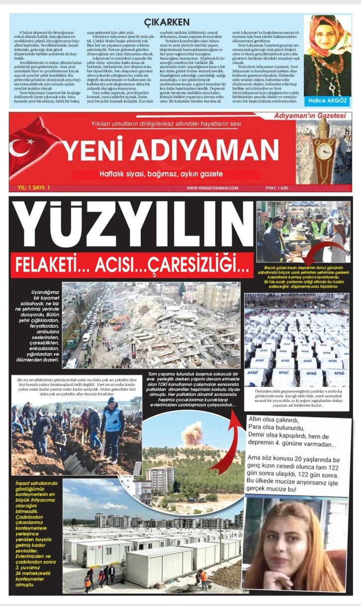 YENİ ADIYAMAN İÇİN YAPILMASI GEREKENLER 